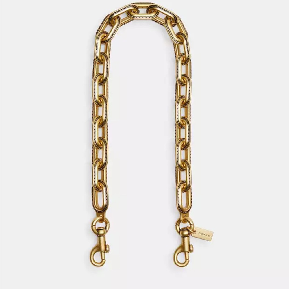 Coach chain link shoulder strap NWT